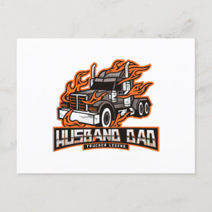 Carte Postale Légende du camionneur papa mari