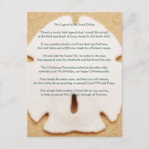 Carte postale légende du dollar de sable