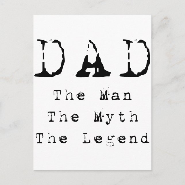 Carte Postale légende du mythe papa Man (Devant)