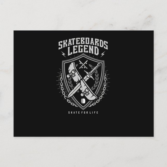 Carte Postale Légende du skateboard (Devant)