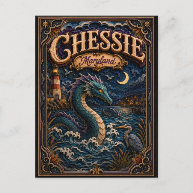 Carte Postale Légendes de Chessie Maryland Popcut (Devant)