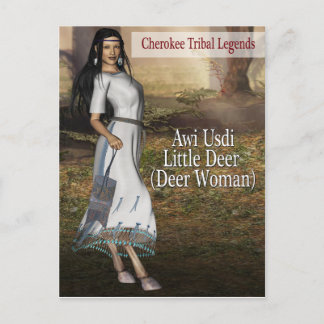 Carte Postale Légendes tribales de Cherokee : Little Deer (Femme
