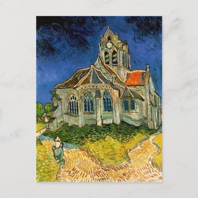 Carte Postale L'église d'Auvers par Vincent Van Gogh (Devant)