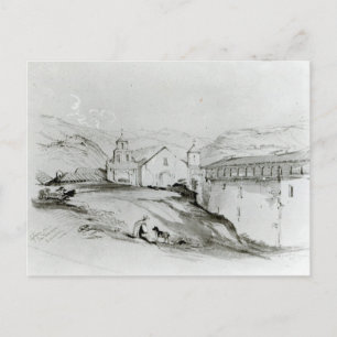Carte Postale L'église de San Francisco, Valparaiso, 1834
