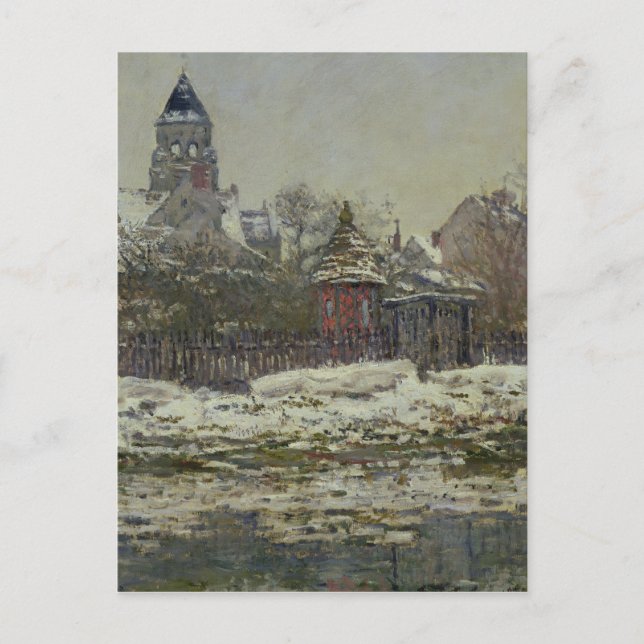 Carte Postale L'église de Vetheuil, 1879 (Devant)