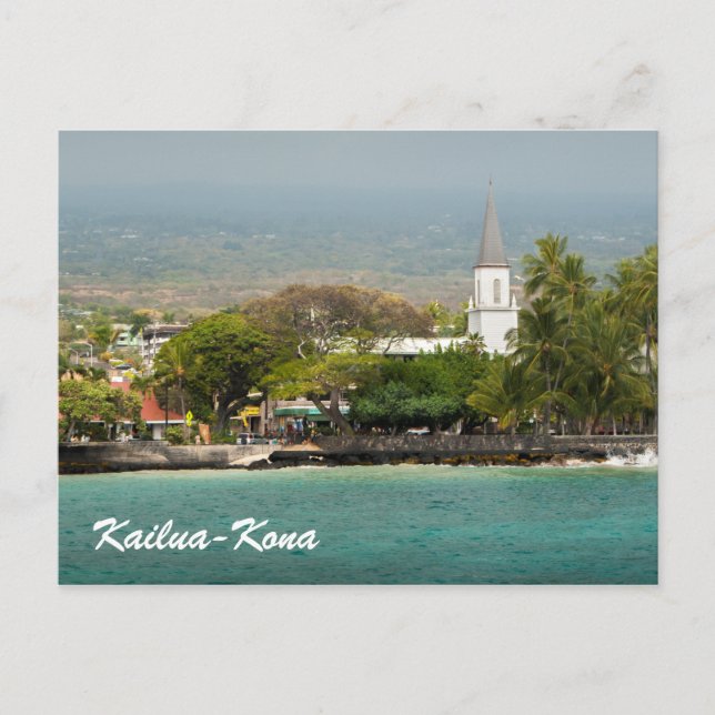 Carte Postale L'église Mokuaikaua à Kailua Kona Big Island Hawai (Devant)