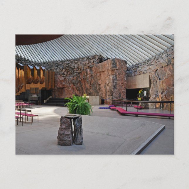 Carte postale L'église Temppeliaukio, Finlande (Devant)