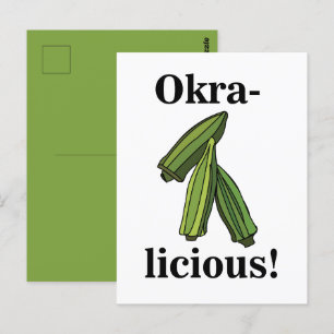 Carte Postale Légume Okra Nourriture Végétarienne