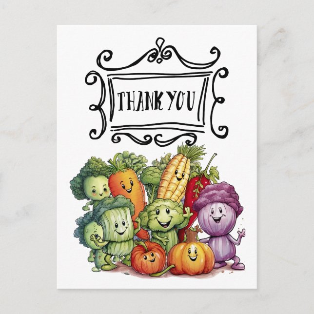 Carte Postale Légume végétal Appréciation végétarienne (Devant)