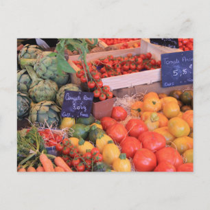Carte Postale légumes au marché de la Provence
