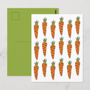 Carte Postale Légumes Carottes Végétalien