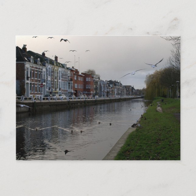 Carte Postale Leidse Rijn canal, Utrecht (Devant)