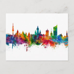 Carte Postale Leipzig Germany Skyline