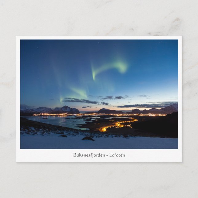 Carte Postale Leknes Norvège (Devant)