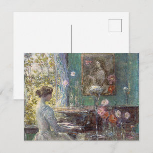 Carte Postale L'Élégant Pianiste, Improvisation de Childe Hassam