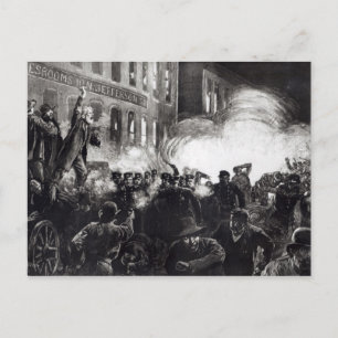 Carte Postale L'émeute anarchiste à Chicago