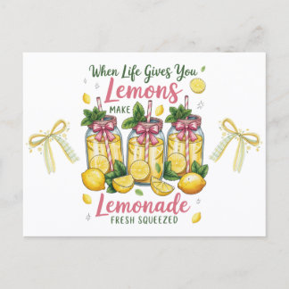 Carte Postale Lemmon Quotes Lemon Juice Watercolor