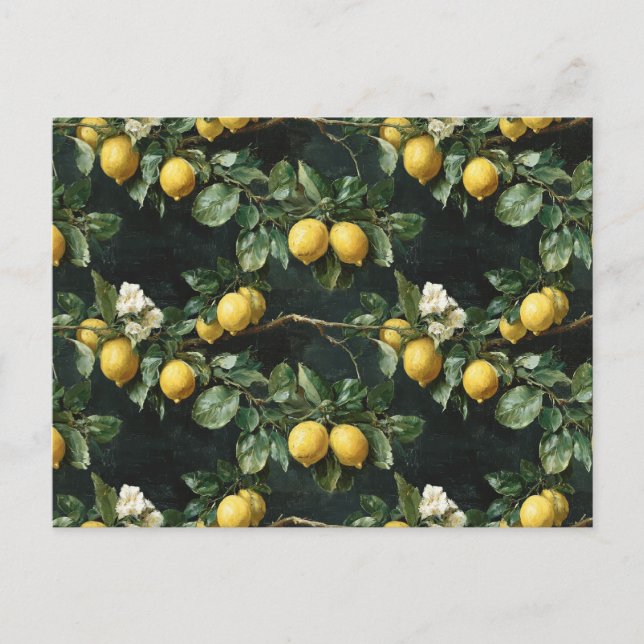 Carte Postale Lemon Tree Motif sans couture (Devant)