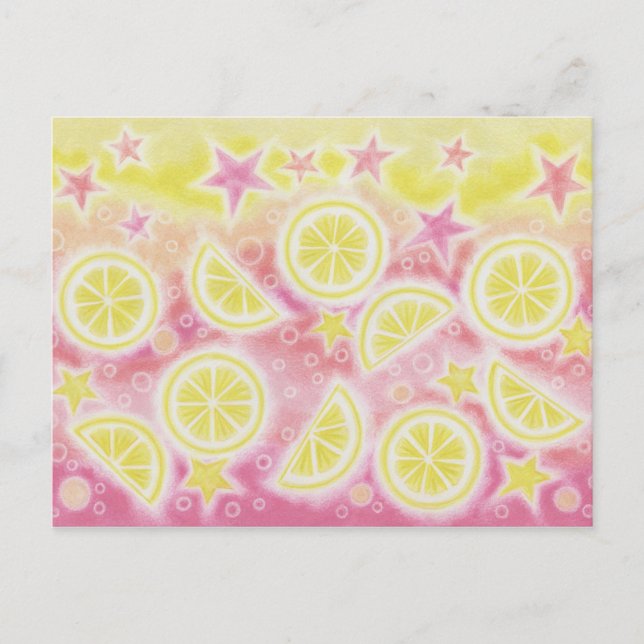 Carte postale Lemonade rose (Devant)