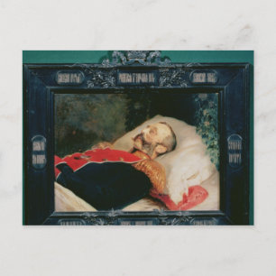 Carte Postale L'empereur Alexandre II sur son lit de mort, 1881