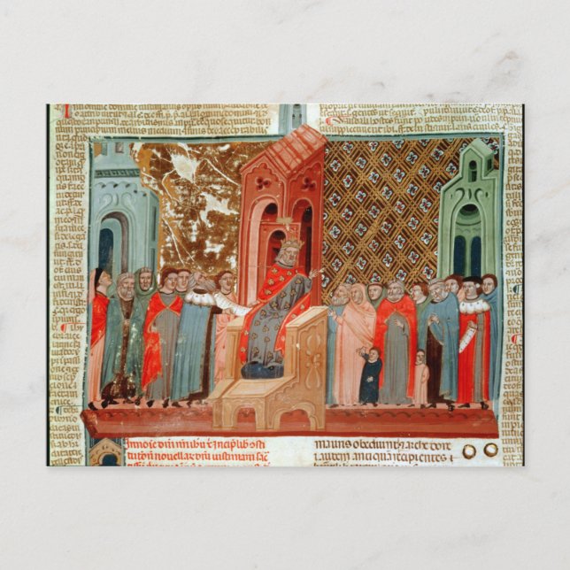 Carte Postale L'empereur Justinian et son tribunal (Devant)