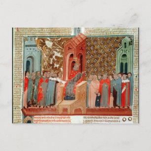 Carte Postale L'empereur Justinian et son tribunal