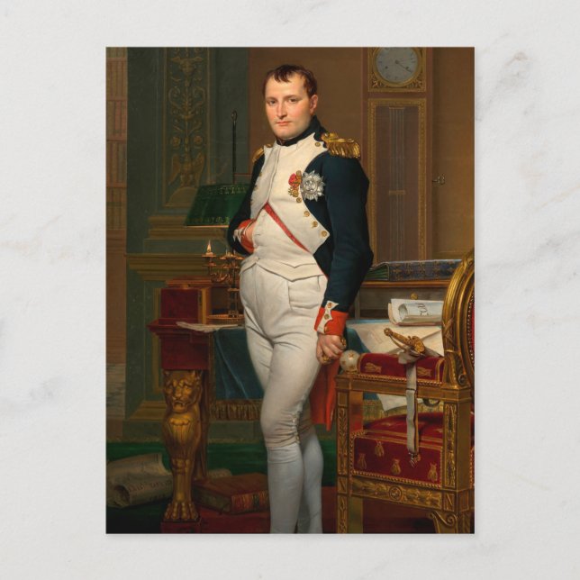 Carte Postale L'empereur Napoléon dans son étude aux Tuileries (Devant)