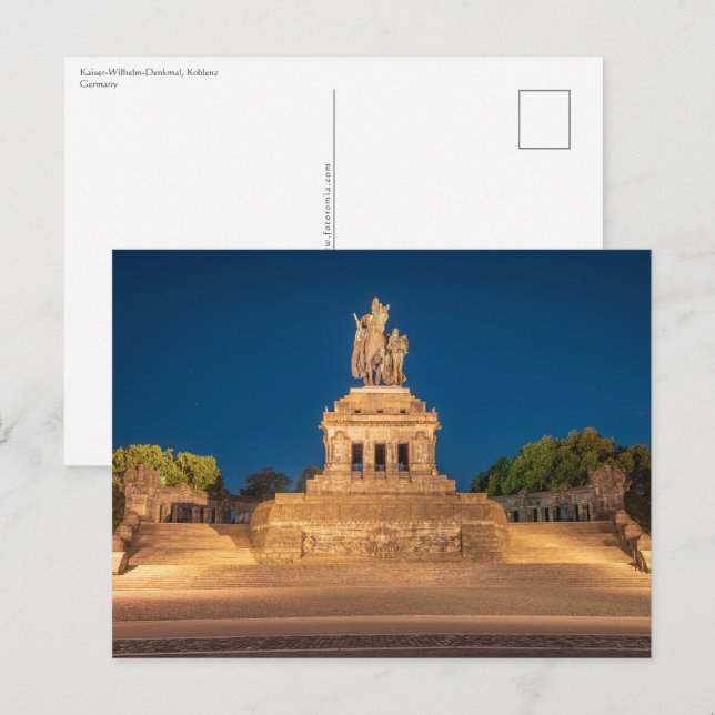 Carte Postale L'empereur William Koblenz (Devant / Derrière)