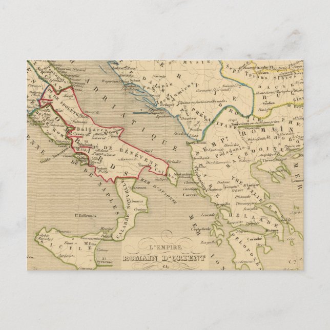 Carte Postale L'Empire Romain d'Orient, Royaume des Lombards (Devant)