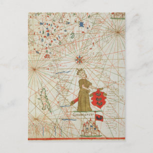 Carte Postale L'Empire turc, d'un atlas nautique, 1646