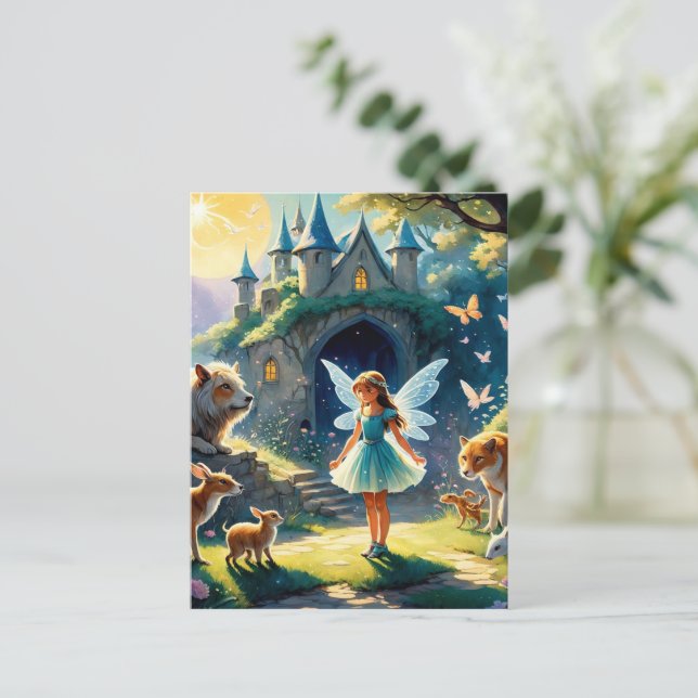 Carte Postale "L'enchantement de la lune La forêt de la fée (Debout devant)