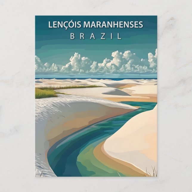 Carte Postale Lençóis Maranhenses Brésil Dunes & Lagunes (Devant)