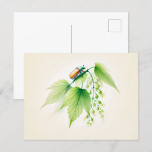 Carte Postale L'encre de Chine peut bourrer sur Linden