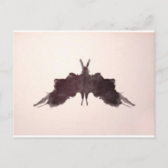 Carte Postale L'encre d'essai de Rorschach éponge la mite de (Devant)