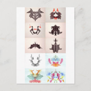 Carte Postale L'Encre D'Essai Rorschach Blots Les 10 Plaques 1-1