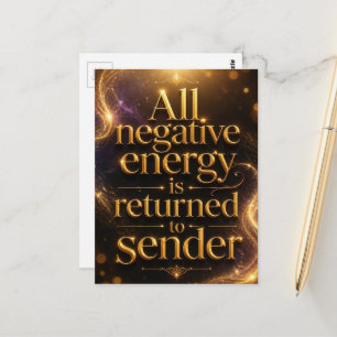 Carte Postale L'énergie négative est renvoyée à l'expéditeur