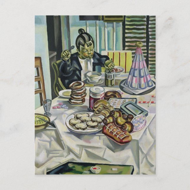 Carte Postale L'enfant aux gâteaux (Devant)