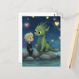Carte Postale L'Enfant et le Dragon
