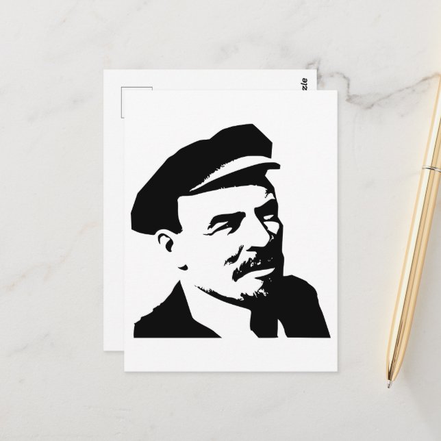 Carte Postale Lénine, URSS, CCCP, Union soviétique, Communisme (Devant/Arrière en situation)