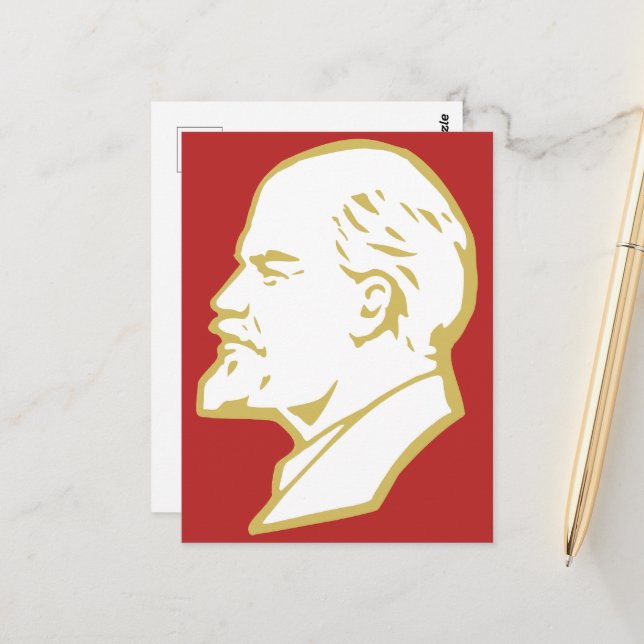Carte Postale Lénine, URSS, CCCP, Union soviétique, Communisme (Devant/Arrière en situation)