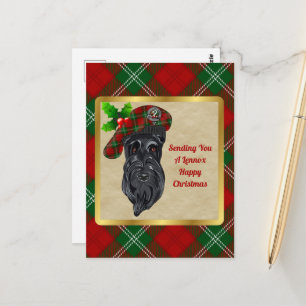 Carte postale Lennox Clan Badge & Tartan Christmas