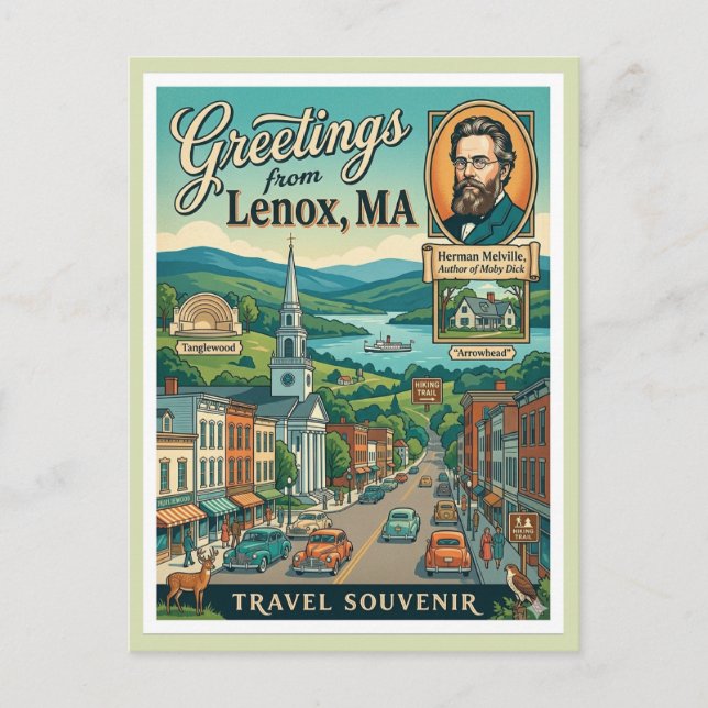 Carte Postale Lenox MA Arrowhead Les Berkshires (Devant)