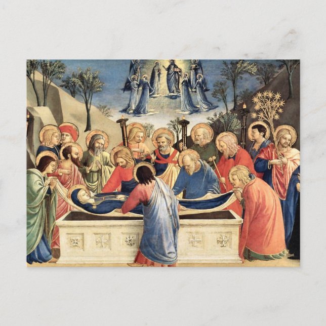Carte Postale L'Enterrement de la Vierge par Fra Angelico (Devant)
