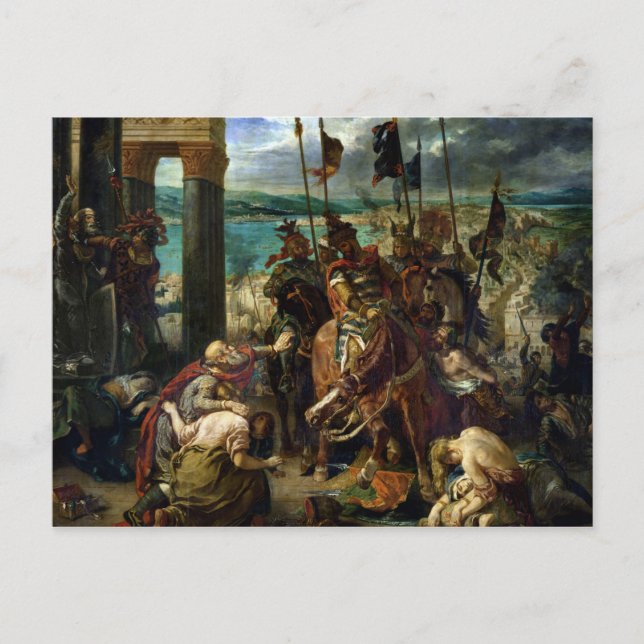 Carte Postale L'entrée des Croisés à Constantinople (Devant)