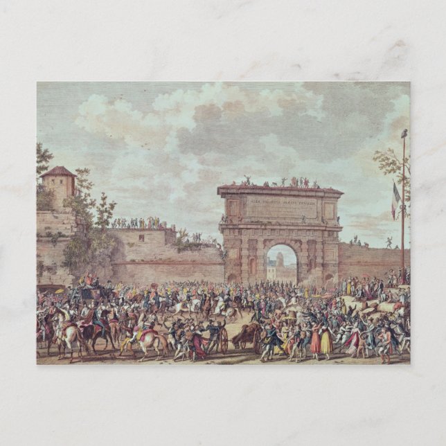 Carte Postale L'entrée des Français à Milan (Devant)