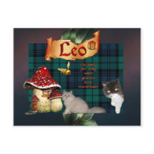 Carte postale Leo avec panneau solaire