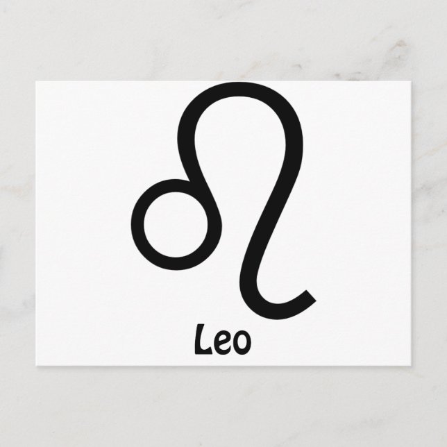 Carte Postale Leo Zodiac Sign (Devant)