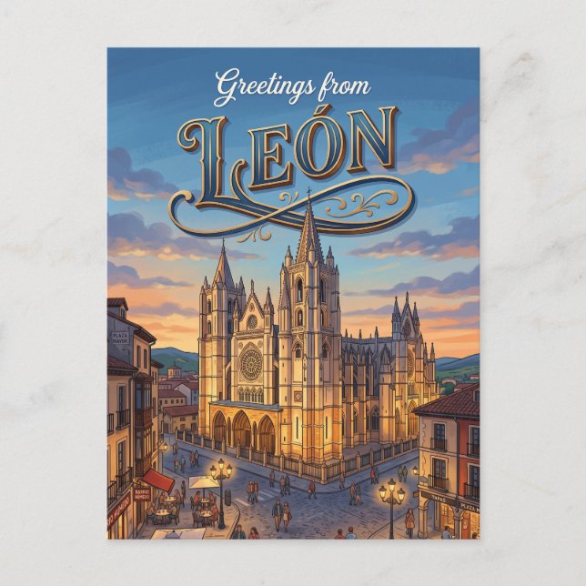 Carte Postale León, Espagne Espagne (Devant)