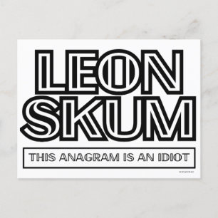 Carte Postale Leon Skum   Cet Anagram Est Un Idiot