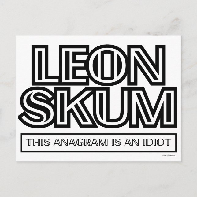 Carte Postale Leon Skum | Cet Anagram Est Un Idiot (Devant)